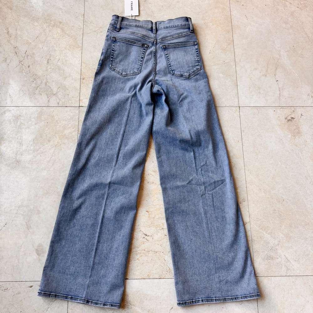 Frame Le Slim Palazzo Blue Wide Leg Jeans size 26 - Picture 6 of 12